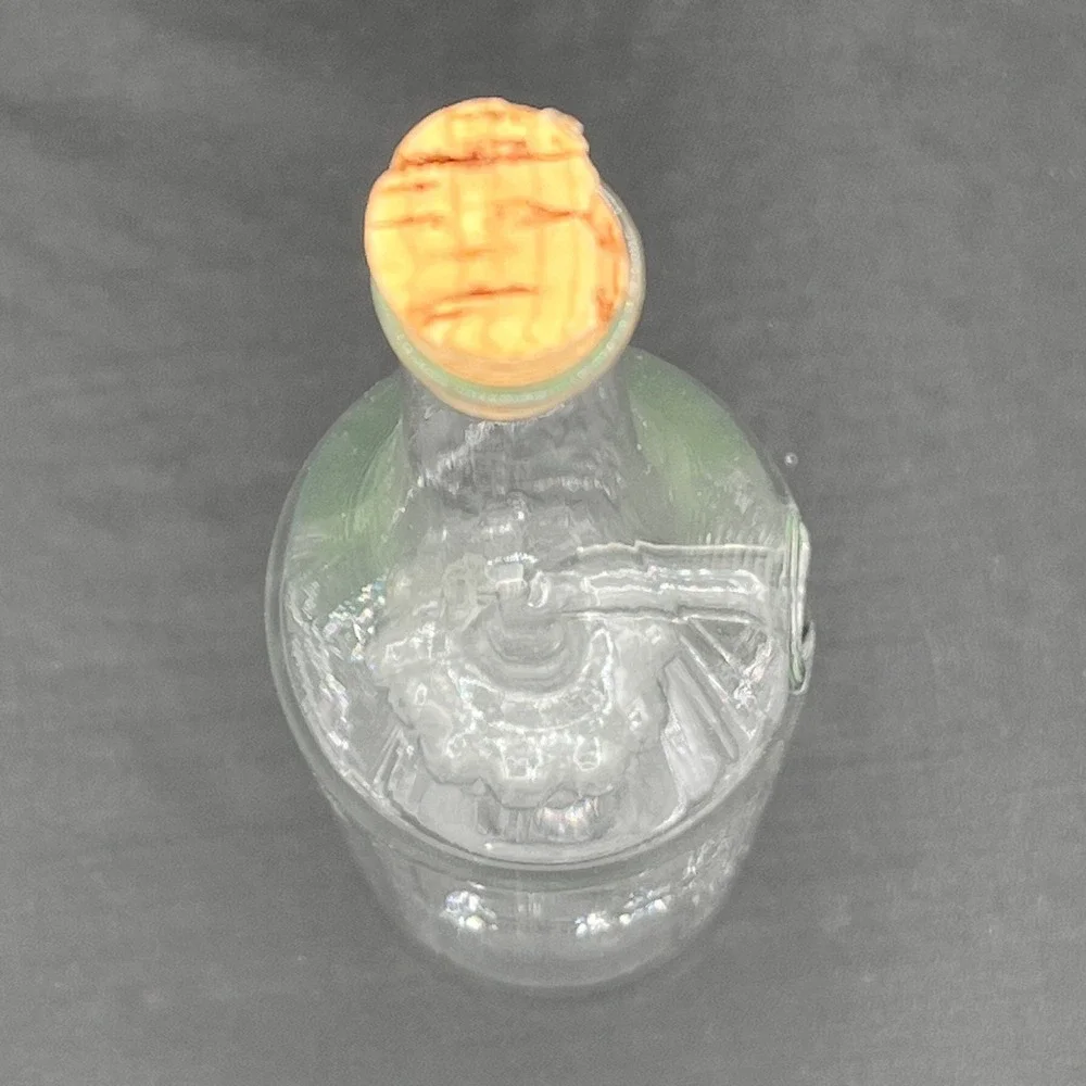 Glass Oil & Vinegar Bottle W/ Decorative‎ Grapes Inside To Hold Vinegar-11.5